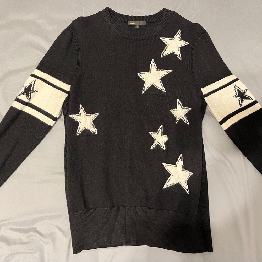 Maje Star Sweater thick and warm enough for cold winter